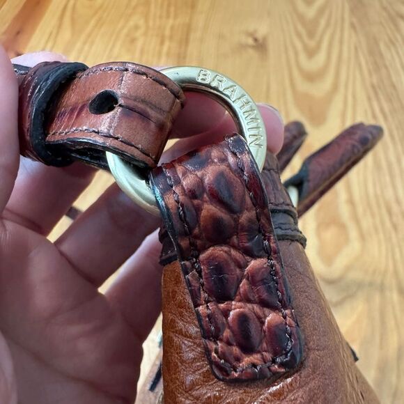 Brahmin Mini Arno Tri-Color Brown Leather Hand Shoulder Bag Melbourne - Picture 8 of 16